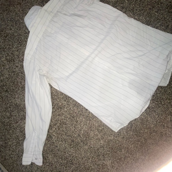 USPS BUTTON DOWN PINSTRIPE DRESS UNIFORM SHIRT - Picture 8 of 9